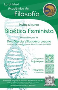 2024-11-04 Curso Bioética feminista (Cartel)