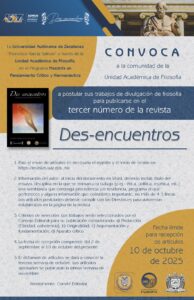 2025-09-02 Revista Des-encuentros (Convocatoria)